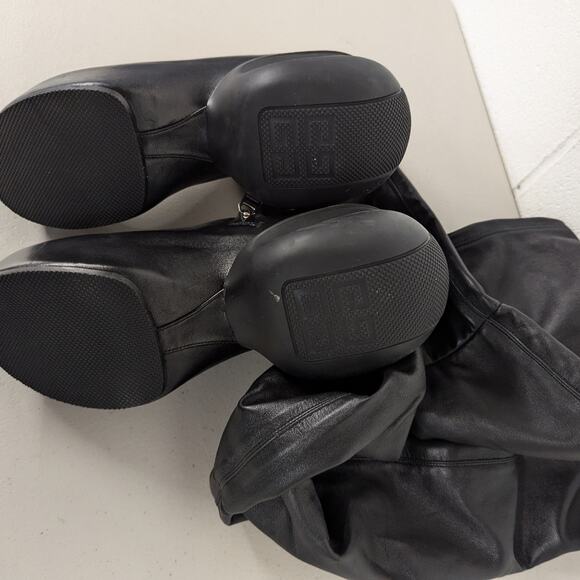 NEW  as is 36, 6 Givenchy G Lambskin Over-The-Knee Clog Boots Soft Leather Tall - Picture 16 of 16